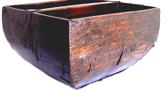 Antique Rustic Wooden Rice Buckets
