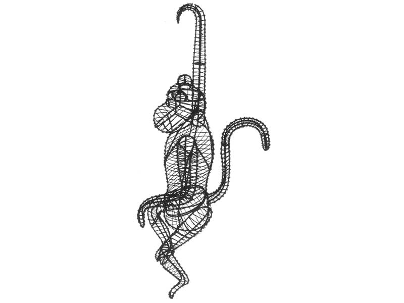 Monkey Hanging, 26 inch  (Frame) 26 inch  x 12 inch  x 11 inch