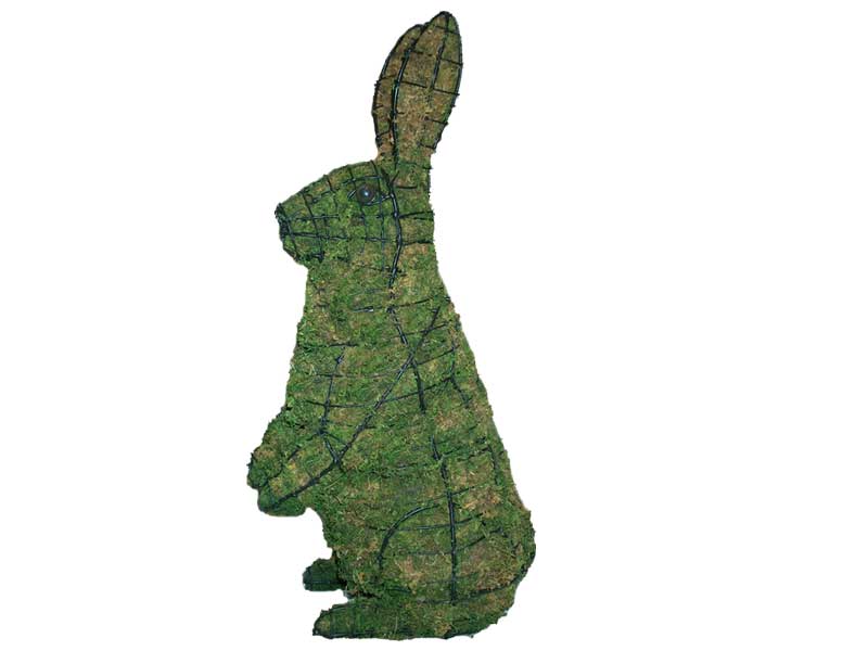Rabbit, Sitting Upright, 21 inch  (Mossed) 21 inch  x 10 inch  x 7 inch