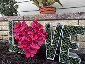 LOVE Topiary Letters
